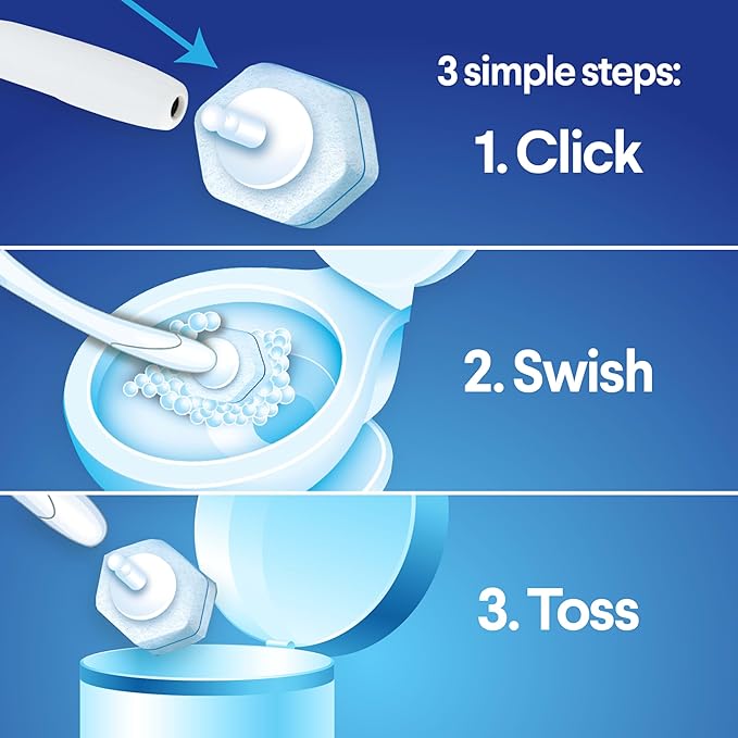 Clorox ToiletWand Disposable Toilet Cleaner Refills, 30 Count, Kills 99.9% of Germs and Viruses, Touch-Free Toilet Cleaning, Original Scent
