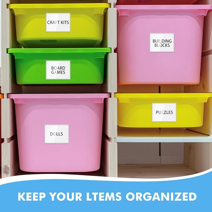 Chinco 30 Pcs Self Adhesive Pockets, Bin Labels for Storage Bins, Clear Pocket Label Sleeves, Plastic Index Card Holder with Top Open for Organizing Bins Box Drawer(4 x 3 Inch)