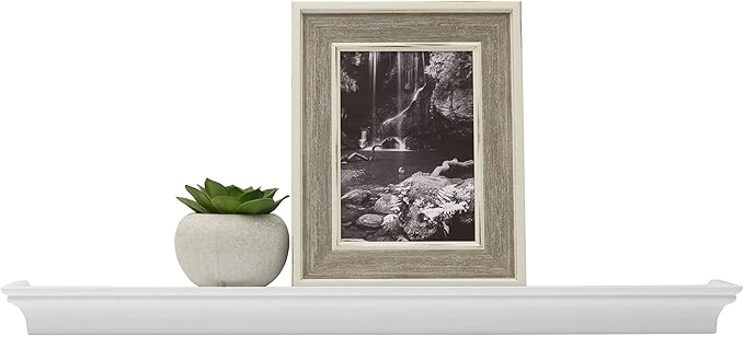 MELANNCO Arlington Floating Wall Shelves for Bedroom, Living Room, Nursery, Set of 2, 24-Inch, White