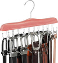 TOPIA HANGER Belt Hanger for Closet, Cedar Wooden Hangers with 20 Rotatable Hooks, Closet Organizers and Storage for Bra, Tank Top, Tie, Purse, Hat, Necklace- CT48U