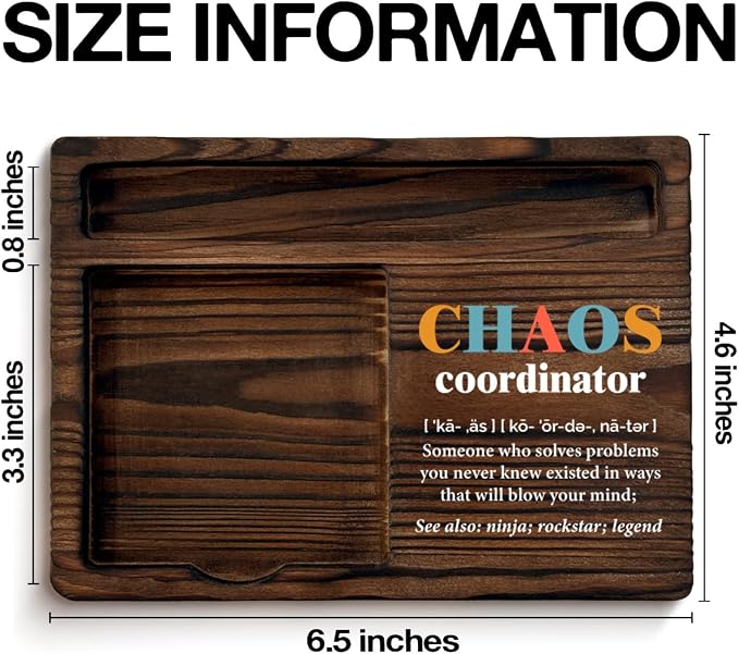 Chaos Coordinator Gifts for Women Men, Appreciation Gifts for Coworker Boss Leader Friends, Chaos Coordinator Definition Sticky Note Holder Office Decor
