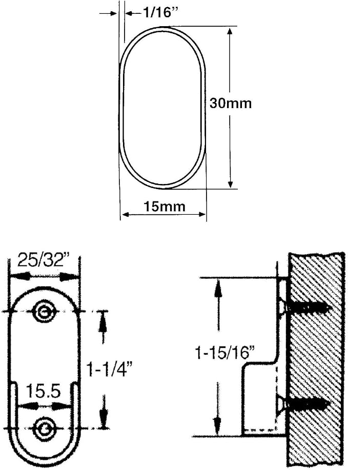 Outwater 48 Inch Satin Brass Aluminum Oval Closet Rod Kit, 1-3/16 Inch x 19/32 Inch Profile, Includes Matching Screw Mount Supports and Mounting Screws, Pack of 10
