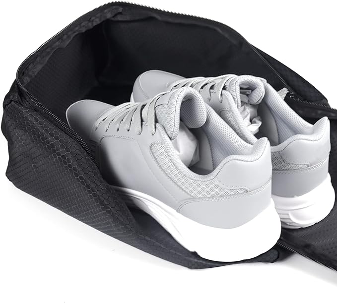 Gloppie Shoe Bags for Travel - Portable Shoes Storage Bag, Shoe Pouch, Shoe Packing Cubes for Men Women - Black