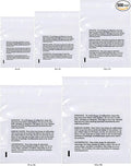 500 Count Combo Pack Warning Bags - 6x9, 9x12, 10x13, 11x14, 14x19 Inch Self Seal Celar Poly Bags with Suffocation Warning with Reclosable for Packaging, Clethes