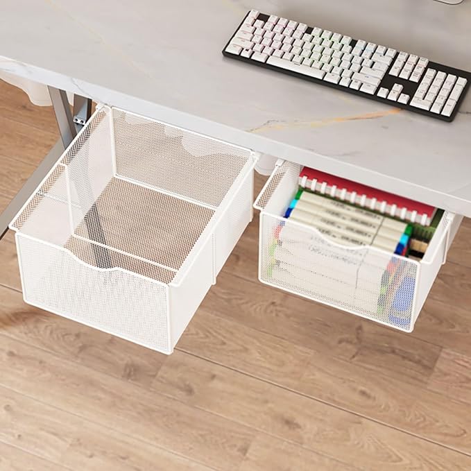 Pull Out Drawer Organizer Containers Storage Bin,Compact Hanging Pullout Drawer Basket,Stackable Shelf Baskets Organizer(Style 1)