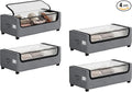 Under Bed Storage, 4-Packs Under Bed Storage With Wheels, Under bed Shoe Storage, Metal Frame, 90L Capacity, Storage Drawers for Bedroom