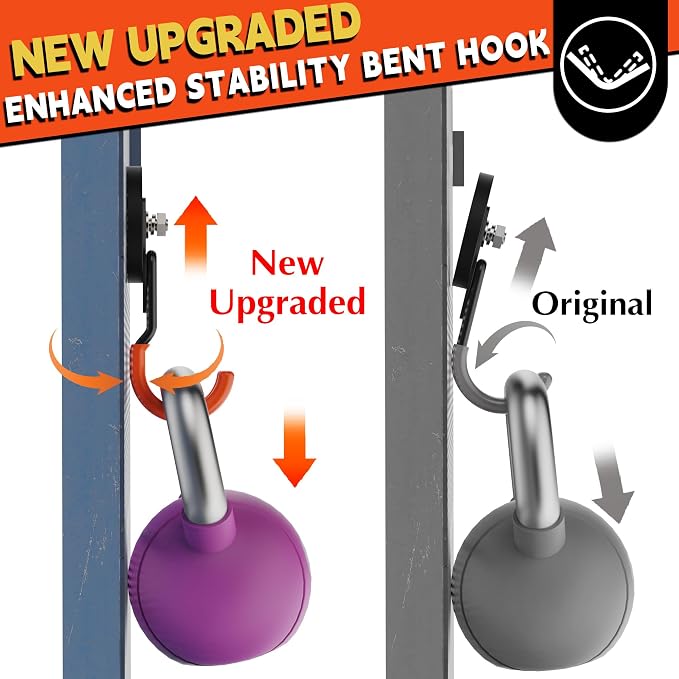 ULIBERMAGNET New Upgraded Garage Strong Magnetic Hooks, 4 Pack Heavy Duty Large J Hooks with Magnet, Anti-Slip Coating Magnet Hooks for Garden Tools, Ropes,Drill