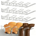 Boot Rack - 8-Pair Wader Hangers Wall Mount Cowboy Boot Hangers - Wall Boots Holder Storage Organizer for Closet, Entryway, Indoor, Garage 4 Pack,White