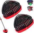 Mop Scrub Brush Head for O-Cedar RinseClean Scrubber Mop Attachment 2-Pack | Upgraded full bristles, no hollow center. Fits O-Cedar RinseClean 2-Tank spin mop. Fits cedar mop replace head scrubber