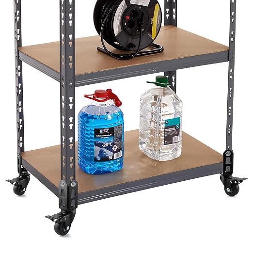 3" Storage Rack Caster Wheels, Storage Shelf Accessories Fit to Boltless Self Locking Shelving Racks, Total Load Capacity 1000 Lbs, 4 Pcs