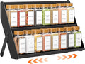 Spice Rack Organizer for Cabinet, 12.8 to 21.8in Expandable Spice Rack, Metal 2 in 1 Spice Drawer Organizer Spice Shelf for Kitchen Countertop Cabinet Drawer, Fits Jars ≤2.1in(Jars Not Included)