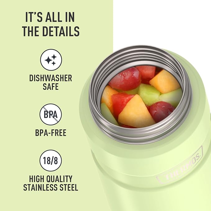 THERMOS Stainless King Vacuum-Insulated Food Jar, 24 Ounce, Matte Green