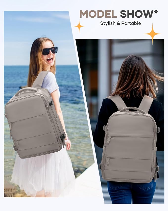 Large Travel Backpack - Carry On Flight Approved Mochila De Viaje - 18x14x8 Inches - Personal Item Travel Bag for Men & Women