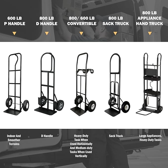 Olympia Tools 800 Lb Appliance Hand Truck with Easy-to-use Belt Tightener for transport Large Appliances and Furniture