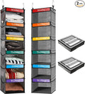 Amylove 2 Pack 6 Shelf Weekly Clothes Organizer for Kids with Side Pocket, 47 Inch Days of the Week Clothes Organizer, Monday to Friday Daily School Outfits Clothing Divider for Kids(Gray)