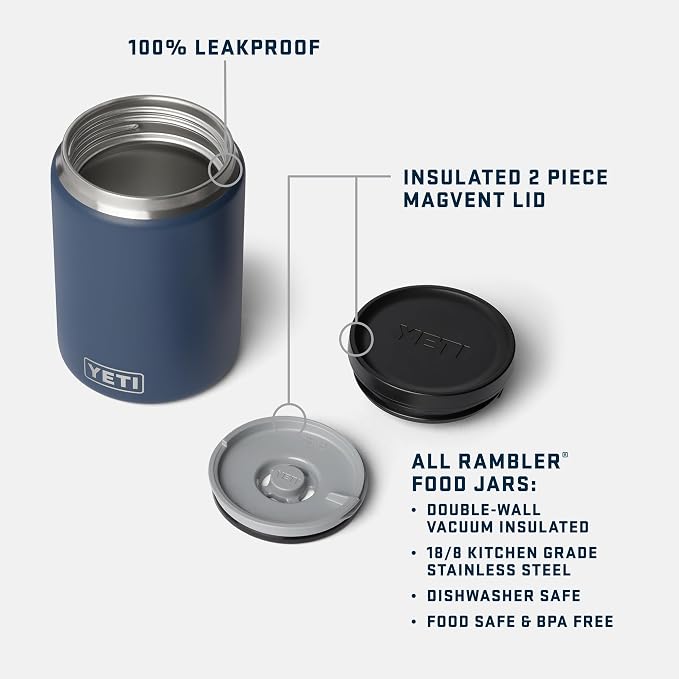 YETI Rambler 24 oz Food Jar, Vacuum Insulated, Stainless Steel, With Airtight Lid, Tropical Pink