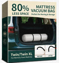 Memory Foam Mattress Vacuum Bag for Moving and Storage – Heavy Duty Compression Bag with Straps, Vacuum Bag for Memory Foam Mattress (Twin/Twin-XL, 2 Straps)