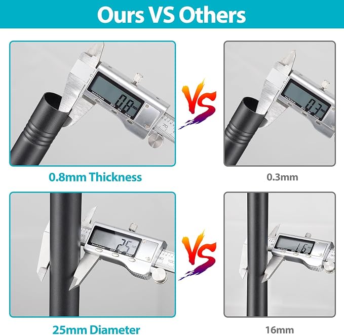 Shower Curtain Rod 28-94 Inch，Adjustable Heavy Duty Shower Rods for Bathroom Wall Mounted Permanent Industrial Shower Curtain Rod Rust Proof Stainless Steel Black