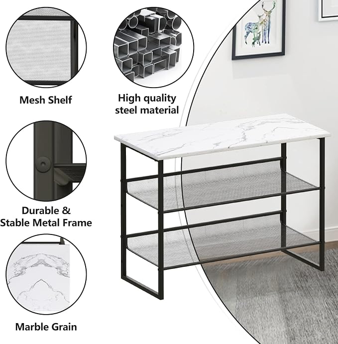 Garden 4 you Shoe Rack for Entryway Closet, Metal Mesh Shoe Organizer | Adjustable