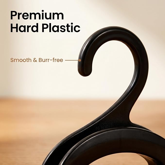5 Pack Bag Hangers, Purse Hangers for Closet, Hooks for Organizer and Hanging Bags Handbags Belts, Multiple Units Can Be Used in Series (Black)