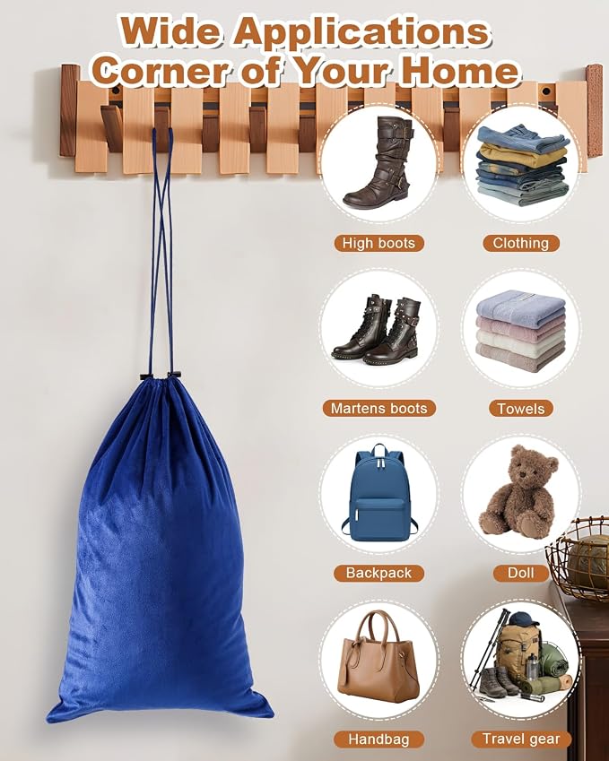 4 Pcs Shoe Bags for Travel, Large Boot Bag, Palace Blue, 21.2x13.3 Inch | Washable & Reusable Travel Shoe Bags, Dustproof Shoe Bags with Drawstring Closure, Suitable for Travel, Home Storage