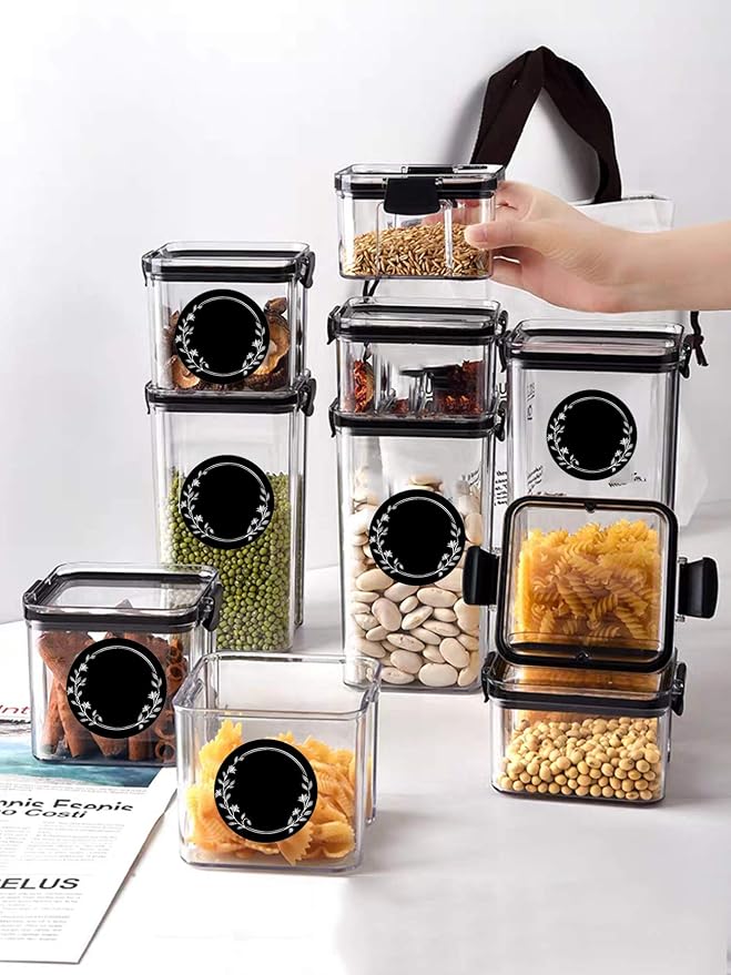 250 Pcs 2 Inch Kitchen Spice Organization Stickers Chalkboard Labels | Kitchen's Round Spice Jar Labels Herb Seasoning Kitchen Pantry Organization Stickers for Spice Jars Caps Food Containers