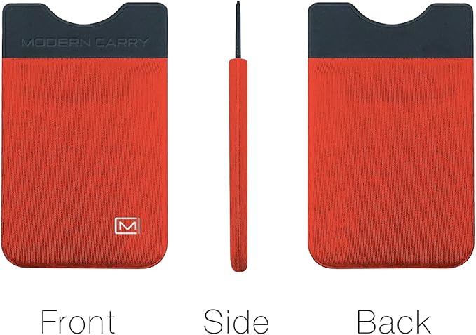 Modern Carry Ultra Thin Wallet for Men & Women, Single Pocket or 2 Slot Options, Slim Stretch Fabric Minimalist Front Pocket Card Holder
