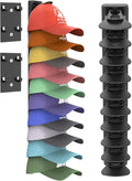 Hat Organizer for Baseball Caps 1 Pack, Adhesive Hat Rack for Wall Hold Up to 20 hats,With 2 Fixed Glue(Black-1 Pack+2 Fixed Glue)