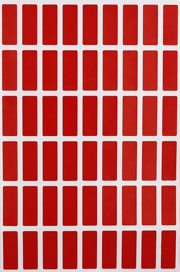 Rectangle Labels Clear Matte Finish 1" x 0.375" -824 Pack Includes Bonus Red Label Stickers - Clear Retail Package Seals by Royal Green