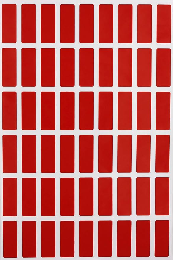 Small Rectangle Labels + Bonus Red Label Stickers - 1594 Pack, Clear Retail Package Seals with Matte Finish 1" x 0.375"