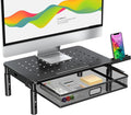 Zimilar Monitor Stand Riser with Metal Mesh Drawer, Height Adjustable with Phone Holder for Computer, Laptop, Printer, Notebook, Computer Monitor Stand with Storage