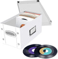 Snap-N-Store Vinyl Record Storage Box - 7"/45 RPM - 1 Pack Crate Holds up to 75 Vinyl Albums - White