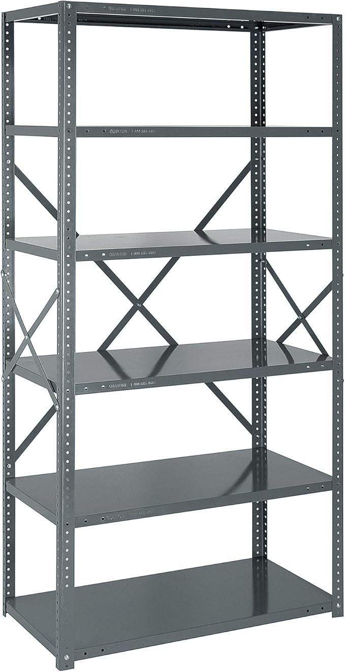 Quantum Storage Systems 75-1842-6 IRONMAN Solid Heavy Duty 6 Shelves 75" H x 42" W x 18" D
