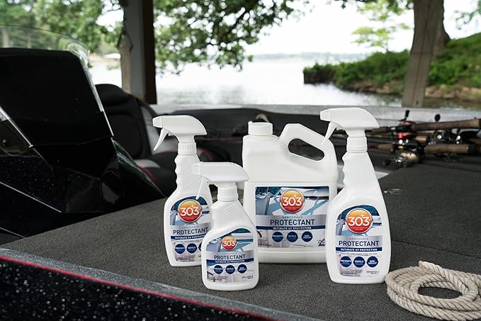 303 Products Marine Aerospace Protectant Spray – UV Protection, Repels Dust, Dirt, & Staining, Matte Finish, Restores Like-New Appearance, Outdoor Patio & Boat Cleaning Supplies 1 Gallon