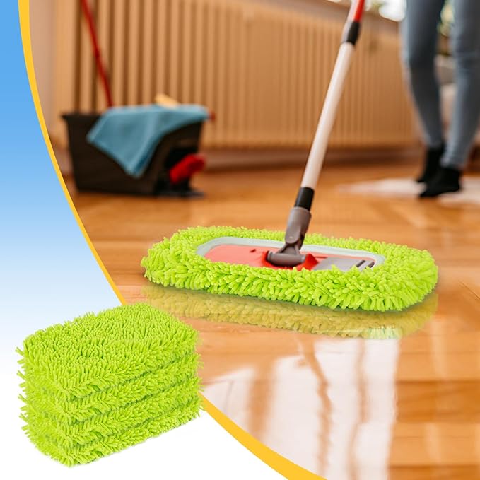 Unoutur Reusable Dry Sweeping Cloths Microfiber Wet Mop Pads Compatible with Swiffer Sweeper Mop Replacement Sweeping Mopping pad Refills for Hardwood Surface Floor Cleaning (6PCS)