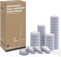 Disposable Toilet Cleaning System - Toilet Brush Kit with 36 High-Performance Refills, Wall Mounted Toilet Brush and Holder for Deep Cleaning Bathroom (36 Refills)