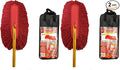 California Car Duster 62442 Standard Car Duster with Wooden Handle,Red (Pack of 2)