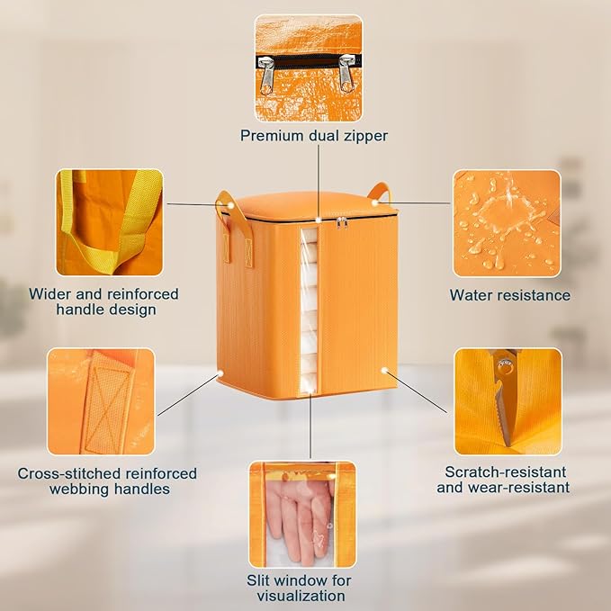 Extra Large Moving Bags 2-Pack (2 Sizes) - Extra Large Storage Bags for Packing, Organizing & Travel | Alternative to Moving Boxes, Heavy-Duty Large Storage Bag