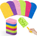 18 PCS Fleece Reusable Duster Refills for Swiffer, Washable Heavy Duty Duster Pads, 360 Cleaning Pads for Fan, Window, Furniture, Floor(Include 1 Handle)