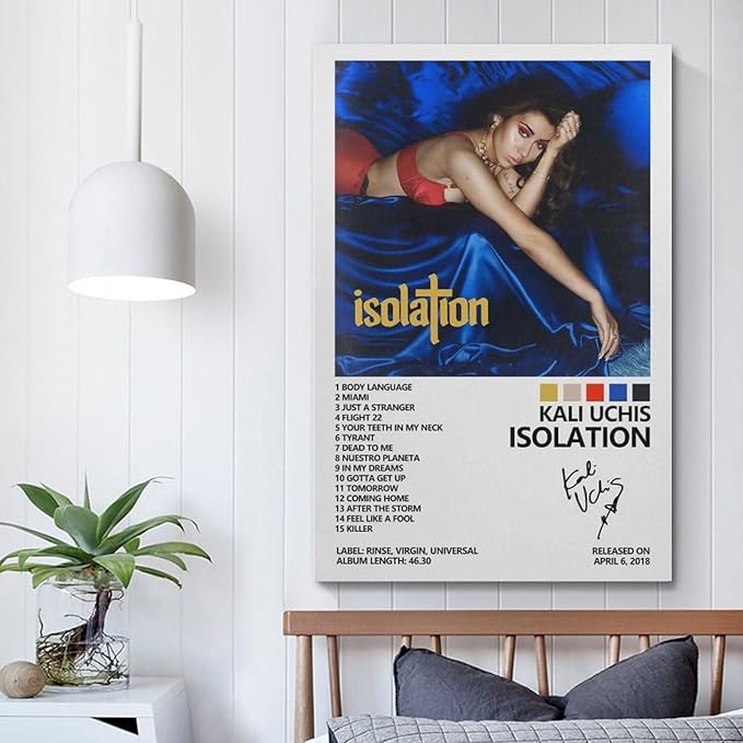 Kali Uchis Poster Indie Music Album Cover Art Wall Canvas Picture Suitable for Modern Office Bedroom Living Room Room Decor Gift 24x36inch(60x90cm) Unframe-style