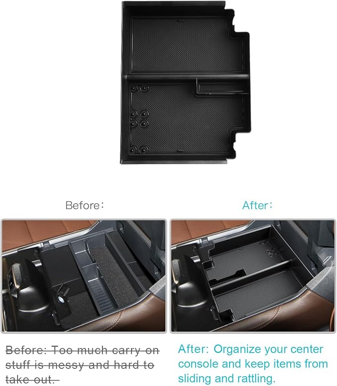 CDEFG for 2025 2026 Ford Expedition Center Console Organizer for 2025 2026 Ford Expedition Accessories Middle Console Organizer 2025 2026 Expedition Armrest Storage Box