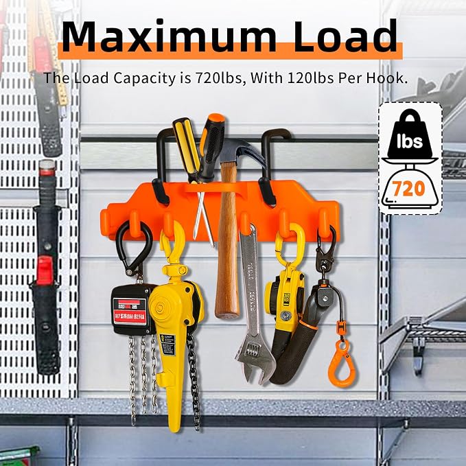 Lineman Tool Board, Line Work Tools Organizer, including 2PCS 3" and 2 PCS 4" Aerial Bucket Hooks, Truck Hook Bucket Organizer, for Trucks Tool and Lineman.