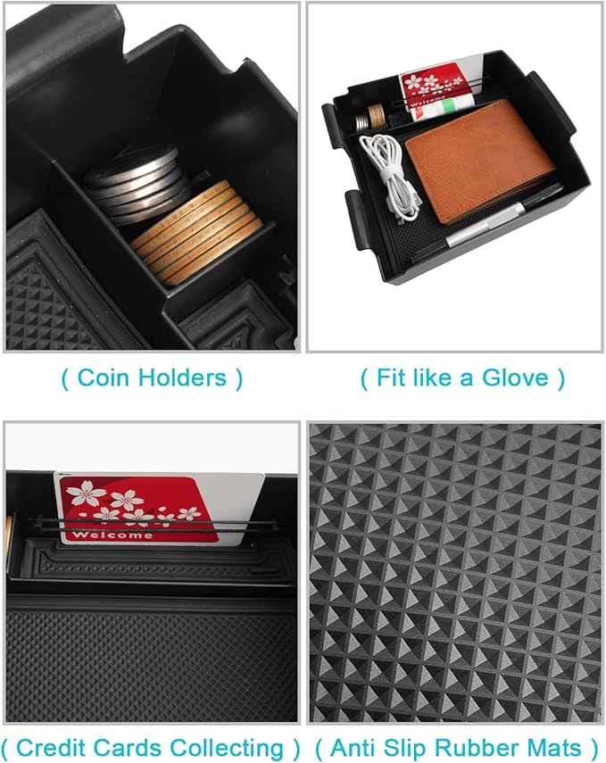 CDEFG for 2025 2026 Hyundai Tucson Limited Center Console Organizer, for 2025 2026 Hyundai Tucson Accessories Middle Console Storage Box(Electronic Transmission of AT ONLY)