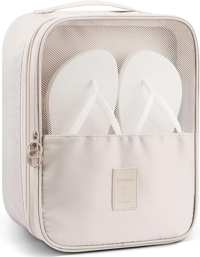 Mossio Shoe Bag Holds 3 Pair of Shoes for Travel and Daily Use Storage Pouch
