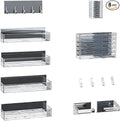 Magnetic Spice Rack for Refrigerator,8 Pack Magnetic Shelf,Fridge Magnet Organizer with Paper Towel Holder,Utensils Racks,Hook Rack,Deepened Basket,Fridge Organizers and Storage Clear(8 Pack)