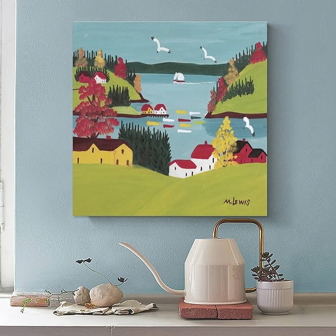 LADYIV Untitled By Maud Lewis Paintings Art Posters Canvas Wall Art Prints Poster Gifts Photo Picture Painting Posters Room Decor Home Decorative 20x20inch(50x50cm)