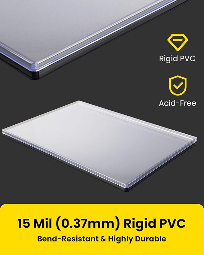 Life Magazine Toploaders 11x14.5 in, 7mm Capacity, 15 Mil 5 Pack | Archival Safe Rigid PVC Hard Magazine Protectors Sheet for Vintage Periodicals, Art Prints, Photo Storage Display, Blue Tint