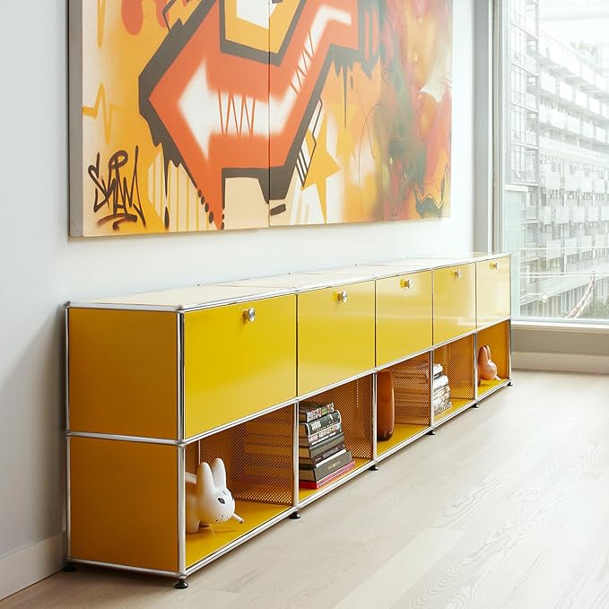 Modern Storage Cabinet Sideboard Versatile Free-Standing Organizer Cabinets for Home Office, Living Room, Bedroom, Kitchen, Garage