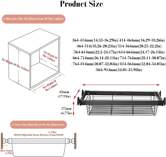 Pull Out Drawer Organizer Containers,Stackable Shelf Baskets Organizer,Aluminum Alloy Stackable Storage Bins,for Office Bathroom Bedroom(32.04-34.01in)