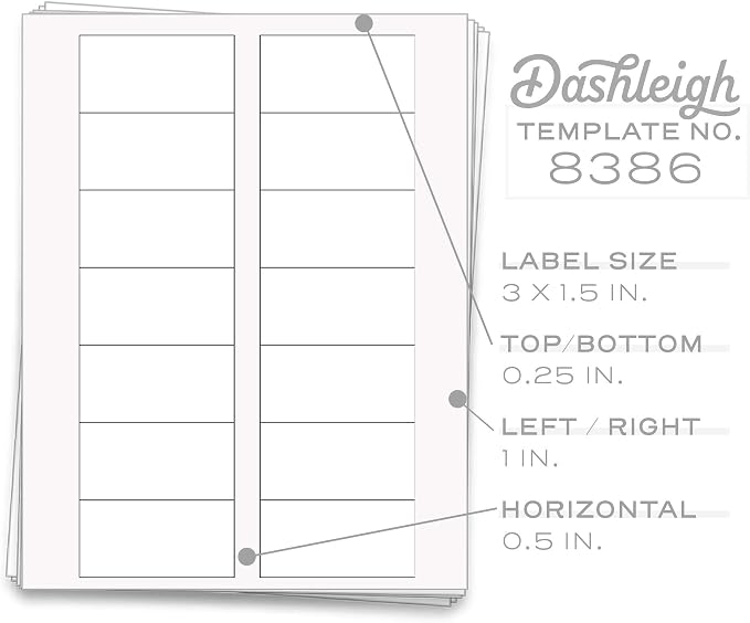1400 Labels for Spice Bottles, 3 x 1.5 inches, 100% Recycled White, 50 Sheets